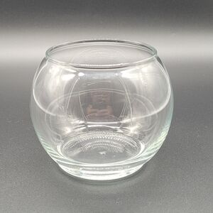 Clear Glass Footed Bubble Bowl/Vase​​​